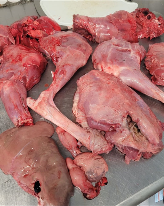 Farm Fresh Organic Lamb Canine Raw Food (10) 2lbs resealable pouches. 20lbs Box  ( LAMB )